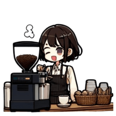 [LINEスタンプ] カフェ店員の日常