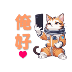 [LINEスタンプ] 自撮り宇宙猫