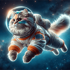 [LINEスタンプ] 宇宙の中の猫4の画像（メイン）