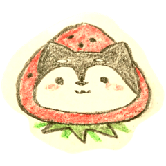 [LINEスタンプ] いちごいぬ