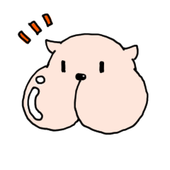 [LINEスタンプ] ほっぺたパンパンいぬ
