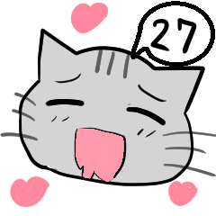 [LINEスタンプ] ひと言伝えるふきだしネコ 27