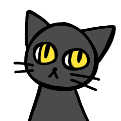 [LINEスタンプ] 鍵しっぽの黒猫スタンプ