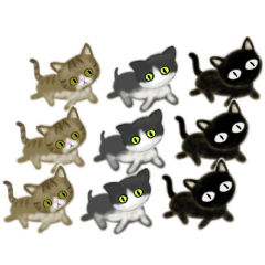 [LINEスタンプ] 【動く】猫ちゃんベストオールスターズ