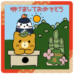 [LINEスタンプ] ダネ吉とコガラさんの冬休み