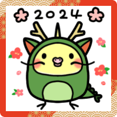 [LINEスタンプ] あけおめ2024☆オカメインコのちきんちゃん