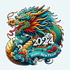 [LINEスタンプ] 迎春龍 2024