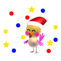 [LINEスタンプ] 元気な鳥 リンゴ Xmas NewYear Vor.