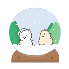 [LINEスタンプ] 松の種の冬の物語
