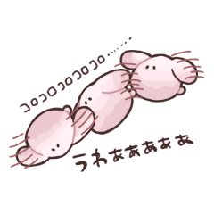 [LINEスタンプ] おもちっぽいうさぎ