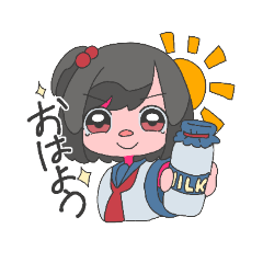 [LINEスタンプ] セーラー服と三毛猫さん