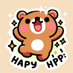 [LINEスタンプ] 「ハッピーくまちゃん」