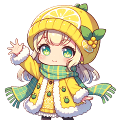 [LINEスタンプ] 冬❄️フルーツ娘