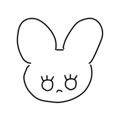 [LINEスタンプ] へのじのうさちゃん