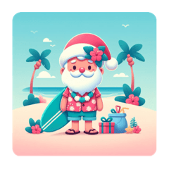 [LINEスタンプ] Aloha Santa！