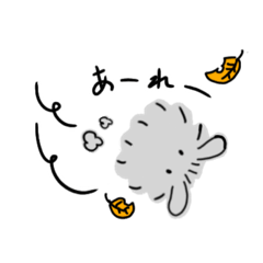 [LINEスタンプ] ホコリウサギ