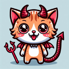 [LINEスタンプ] 悪魔の猫に呪われてください