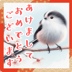 [LINEスタンプ] あけおめ小鳥