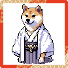 [LINEスタンプ] ドット絵 柴犬 新年あけおめ 40種