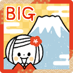 [LINEスタンプ] 【BIG/敬語】お正月＆年末年始♡ボブGIRL