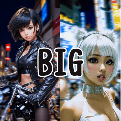 [LINEスタンプ] 使える！ネタ！可愛いギャルと♡BIG