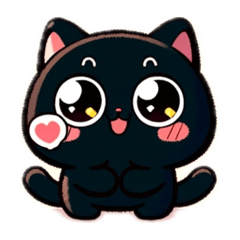 [LINEスタンプ] 黒猫のほっこり日常