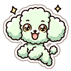 [LINEスタンプ] プードルのgreen