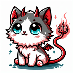 [LINEスタンプ] 悪魔の猫に呪われてください2