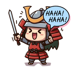 [LINEスタンプ] samurai cute