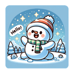 [LINEスタンプ] 「冬休み！可愛いらしい雪だるまスタンプ」