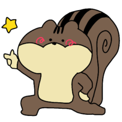 [LINEスタンプ] 元気いっぱい！りすくん