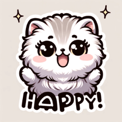 [LINEスタンプ] かわいいチンチラペルシャの子猫4