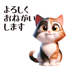 [LINEスタンプ] 3Dアート ねこフレンズ