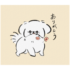 [LINEスタンプ] 日本画っぽい、犬