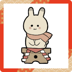 [LINEスタンプ] マフラーうさぎの年越しスタンプ
