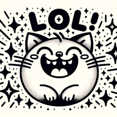 [LINEスタンプ] 猫の生活の言葉白黒