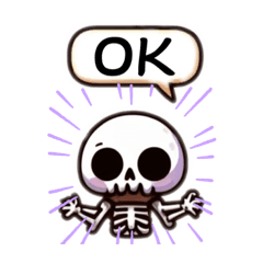 [LINEスタンプ] skeleton cute style