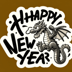 [LINEスタンプ] "お祭り龍：新年の喜び