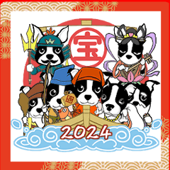 [LINEスタンプ] Doggy Daily -new year 02-の画像（メイン）