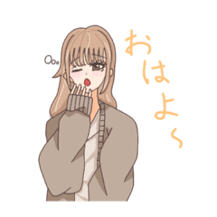 [LINEスタンプ] 毎日使えるかわいい女の子の日常スタンプ