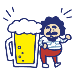 [LINEスタンプ] 波浮 A NICE BEER ！！