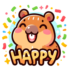 [LINEスタンプ] ほっこりカピバラ - 8つの感情