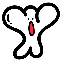 [LINEスタンプ] 白くて陽気なキャラクタースタンプ