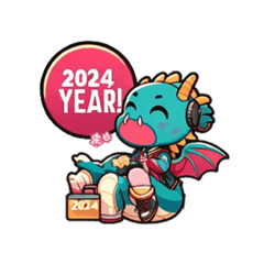 [LINEスタンプ] ドラゴンガールズ2024