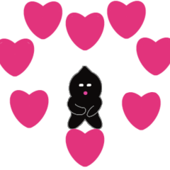 [LINEスタンプ] かわいい黒忍者