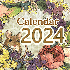 [LINEスタンプ] ◆2024カレンダー◆小動物＋花/水彩/BIG