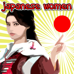 [LINEスタンプ] 日本史の女性達 (英語 ver.)