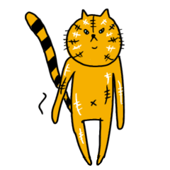 [LINEスタンプ] 虎になりたかった猫 ネガティブな日常