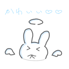 [LINEスタンプ] ‪✧︎ 天使うさてゃん ໒꒱.+