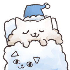 [LINEスタンプ] ねこぐもちゃん(使いやすい！かわいい！)